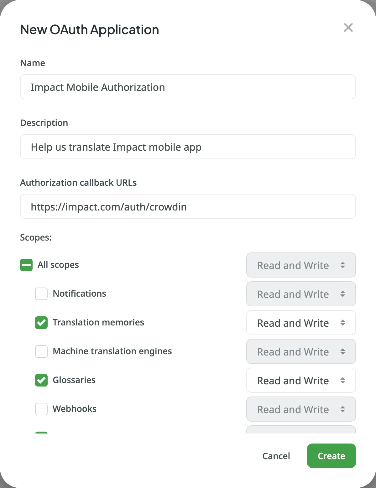 OAuth Uygulaması oluşturun